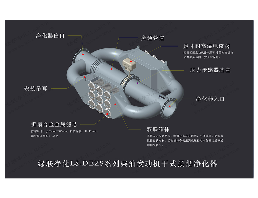 L90-DEZS-14型柴油機(jī)黑煙凈化器